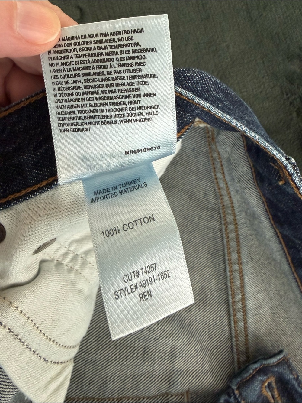 AGOLDE Ren High Rise Wide Leg Jeans Dark Indigo Size 28 - Picture 7 of 8